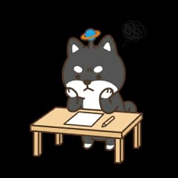 応募が集まらない悩みを表す、机で悩むかんたのイラスト