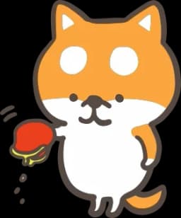 求人コストをおさえたい悩みを表す、ハンバーガーを持つごんたのイラスト